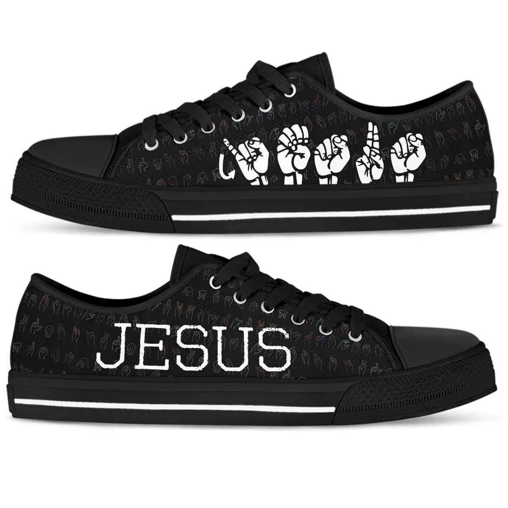 Sign Language Hands Jesus Low Top Shoes, Teacher Shoes, Low Top Sneakers