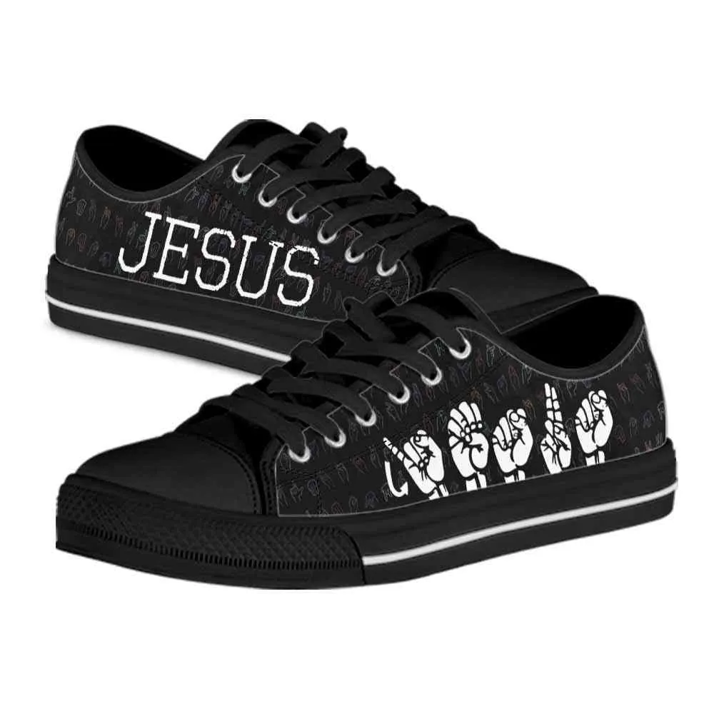 Sign Language Hands Jesus Low Top Shoes, Teacher Shoes, Low Top Sneakers