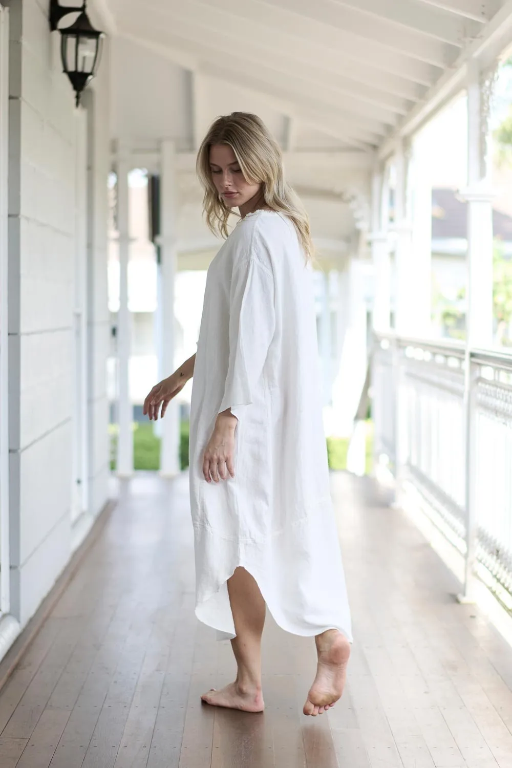 The Malle Linen Dress - Off White