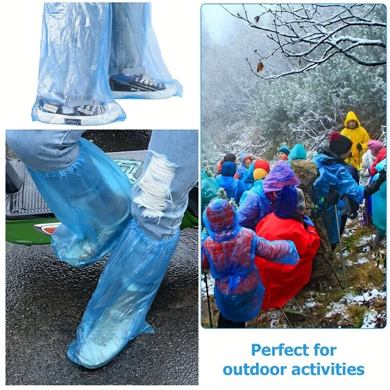 Waterproof Disposable Shoe Covers 21050pcs Bundle Nonslip Plastic Boot Covers