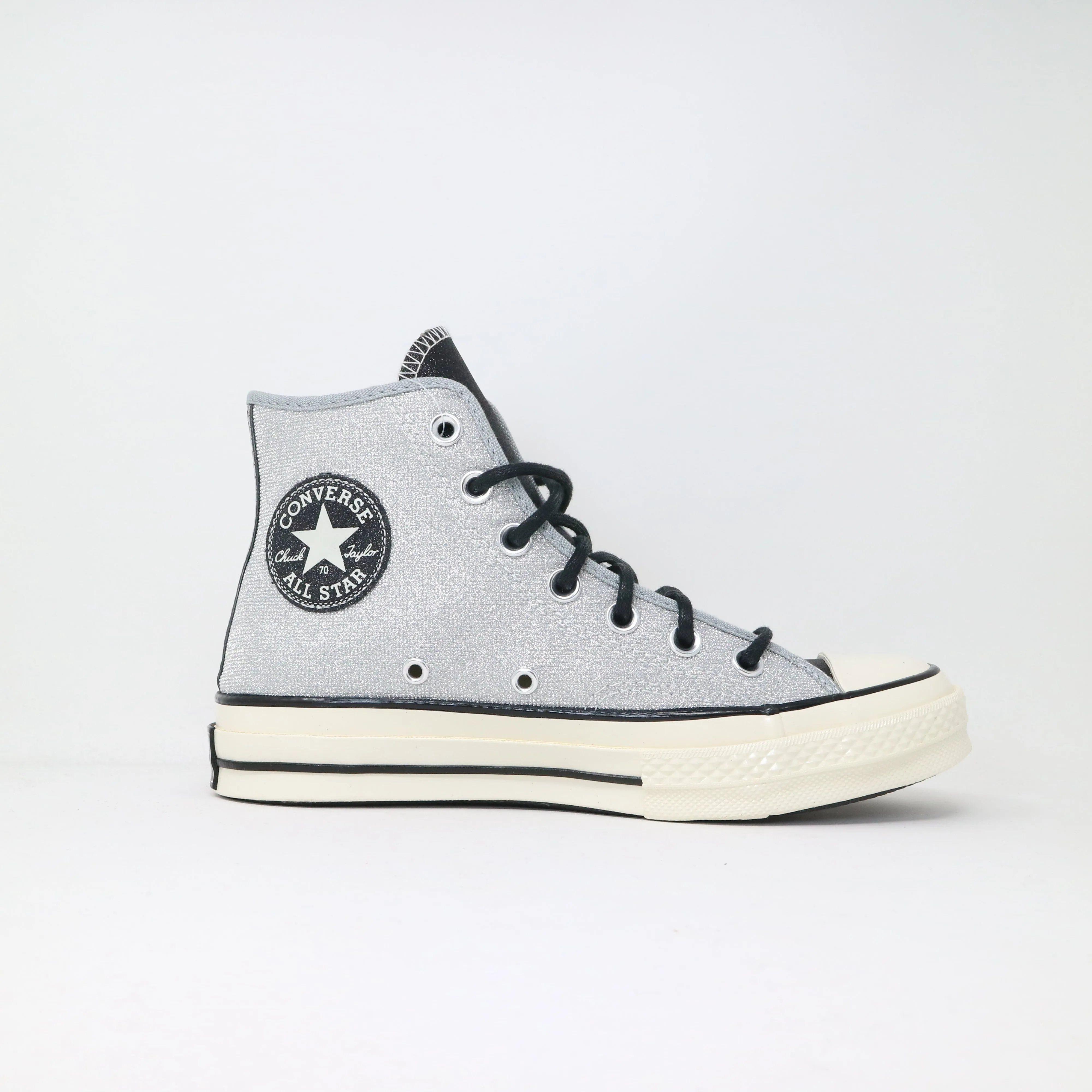 Women's Converse Chuck Taylor 70 All Star Hi - Silver Glitter