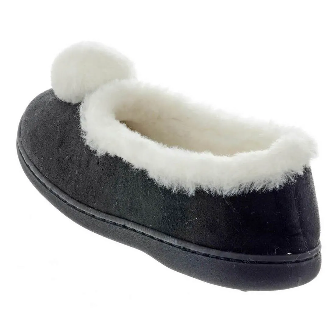 Womens Full Slippers Microsuede Soft Fur Lining Non-Slip